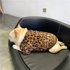 Dog Clothes Fleece Lined Padded Warm Keeping Corgi And Shiba Inu Jarre Aero Bull (Option: Brown-2XL)